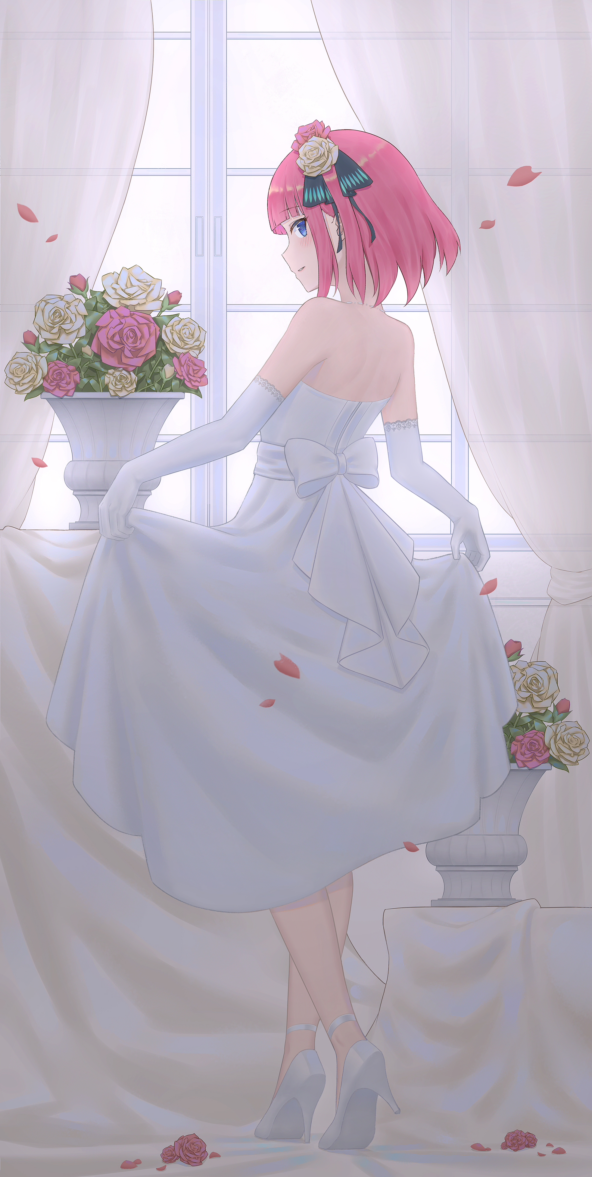 Нино 5. Пять невест Нино Накано. Нино Накано арт. Nino Nakano в платье.